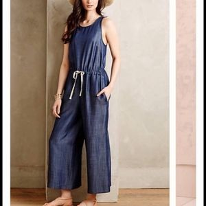 Anthropologie Morgan Carper Chambray Jumpsuit